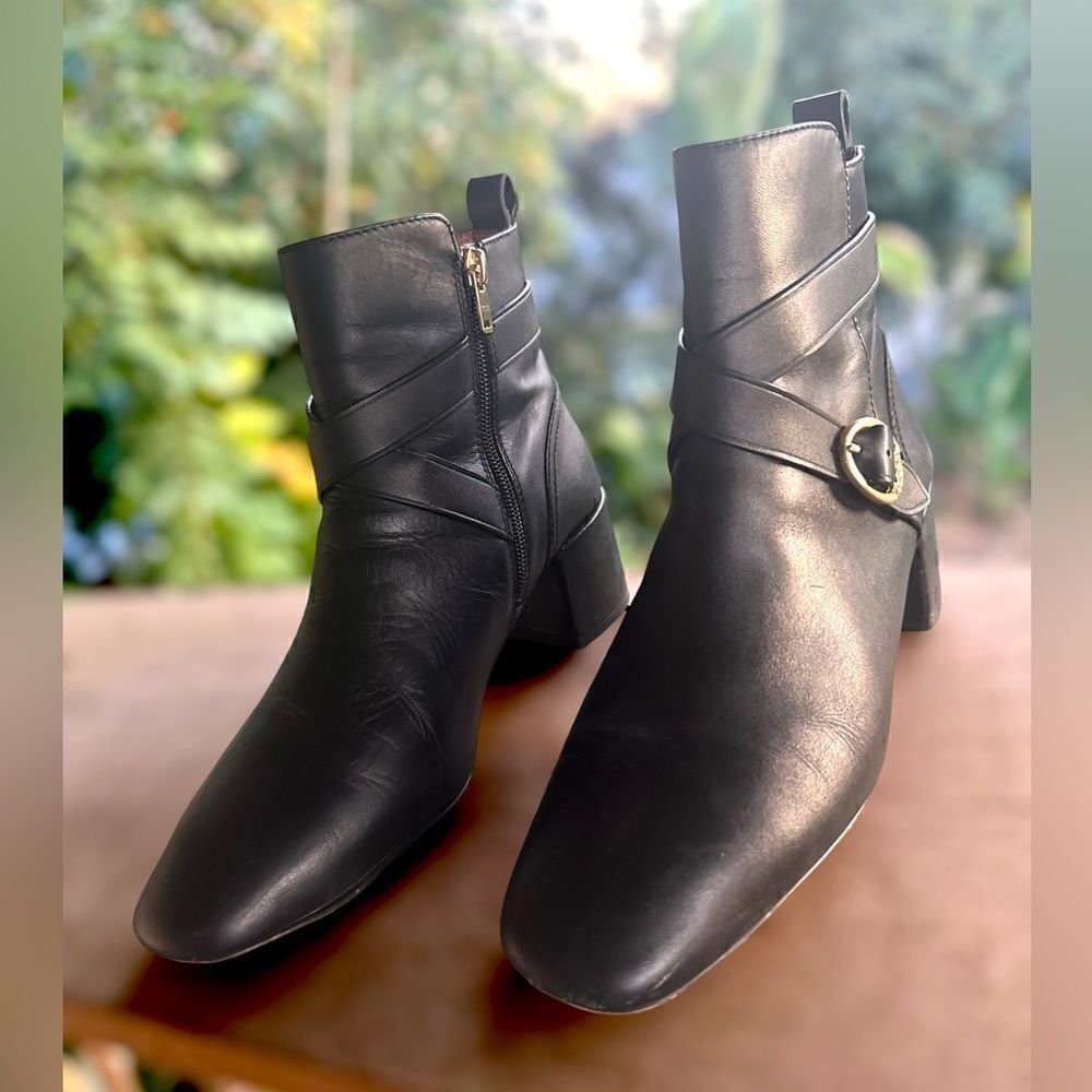 🔥🔥 COACH Nadia Bootie Black Boot Leather Size 9 - Picture 5 of 16